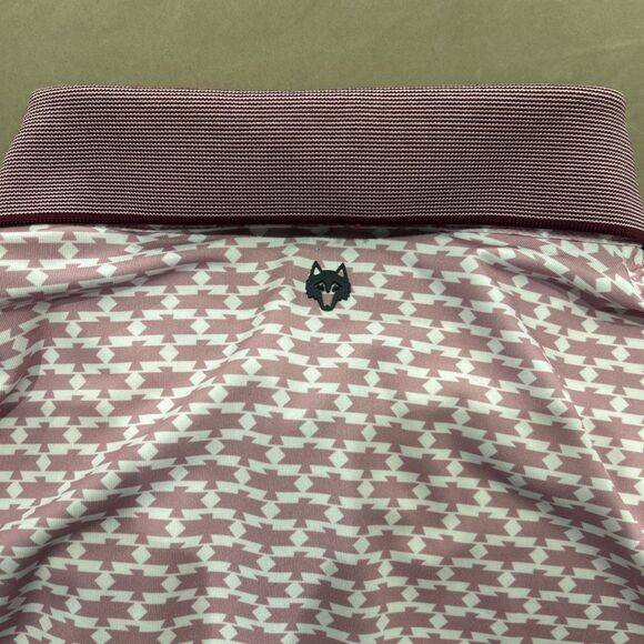 Greyson Mens XL Pink Print Pattern Golf Polo Shirt - Picture 6 of 6